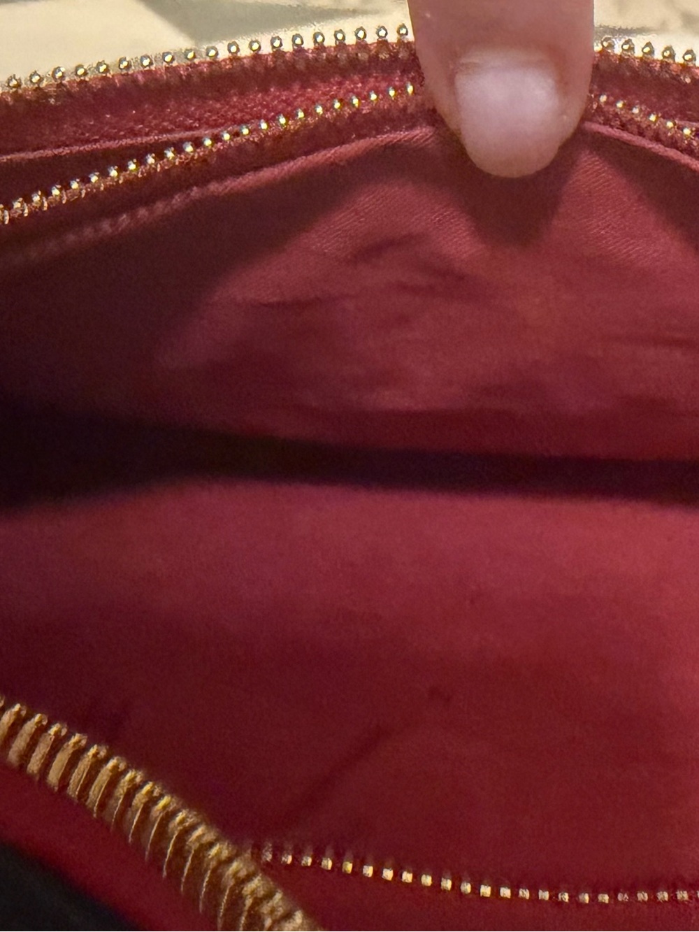 Hammitt Charles Lrg Black/Brushed Gold Leather Crossbody Belt Bag with Red-Trim - Picture 10 of 12